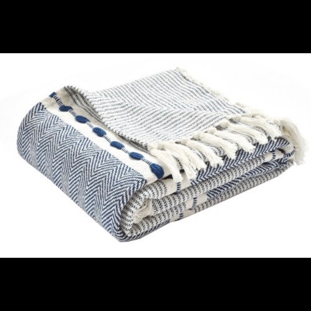 COTTON WOVEN THROW - Picture 5 of 5